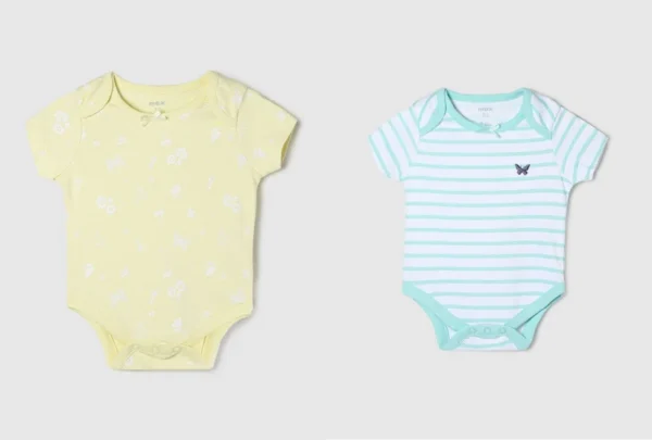 Girls Style Round Neck Bodysuit - Pack of 2