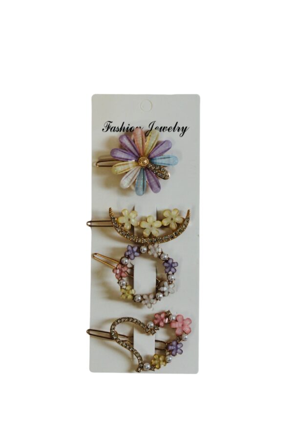 WIDE ARRAY Pcs Latest Korean Style Flower Hair Clips Rhinestone Hair Lock pin Hair Accessories for Girls and Women