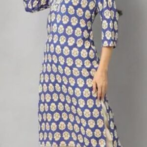 Women Floral Print Straight Kurta with Pants & Dupatta