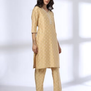Women Geometric Print Straight Kurta & Pants Set