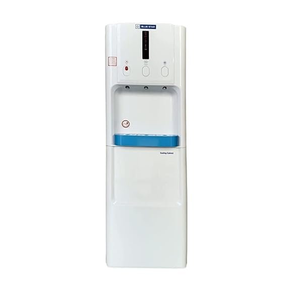 Blue Star Ua Series Bottled Water Dispenser 3 Tap Flr (Hot, Cold, Normal) | 5 Liter/Hour Water Capacity, Carbon Block, White